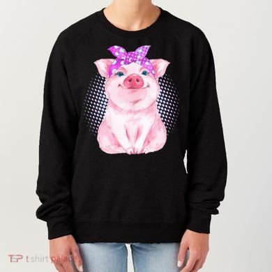 Cute Bandanna Pig Women's Sweatshirt