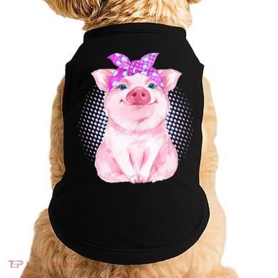 Cute Bandanna Pig Doggie Tank