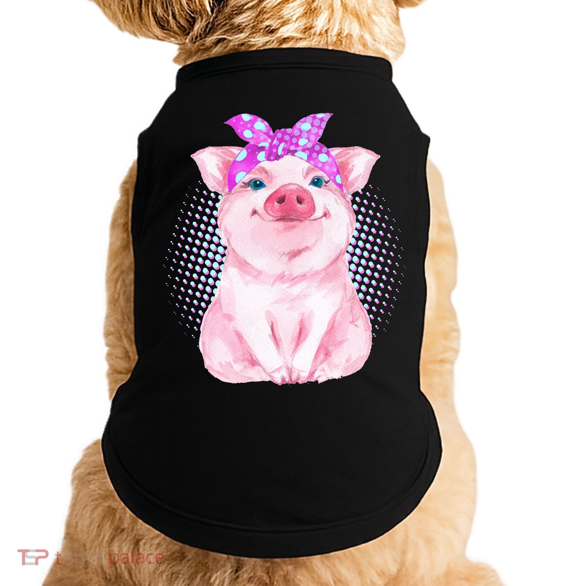 Cute Bandanna Pig Doggie Tank