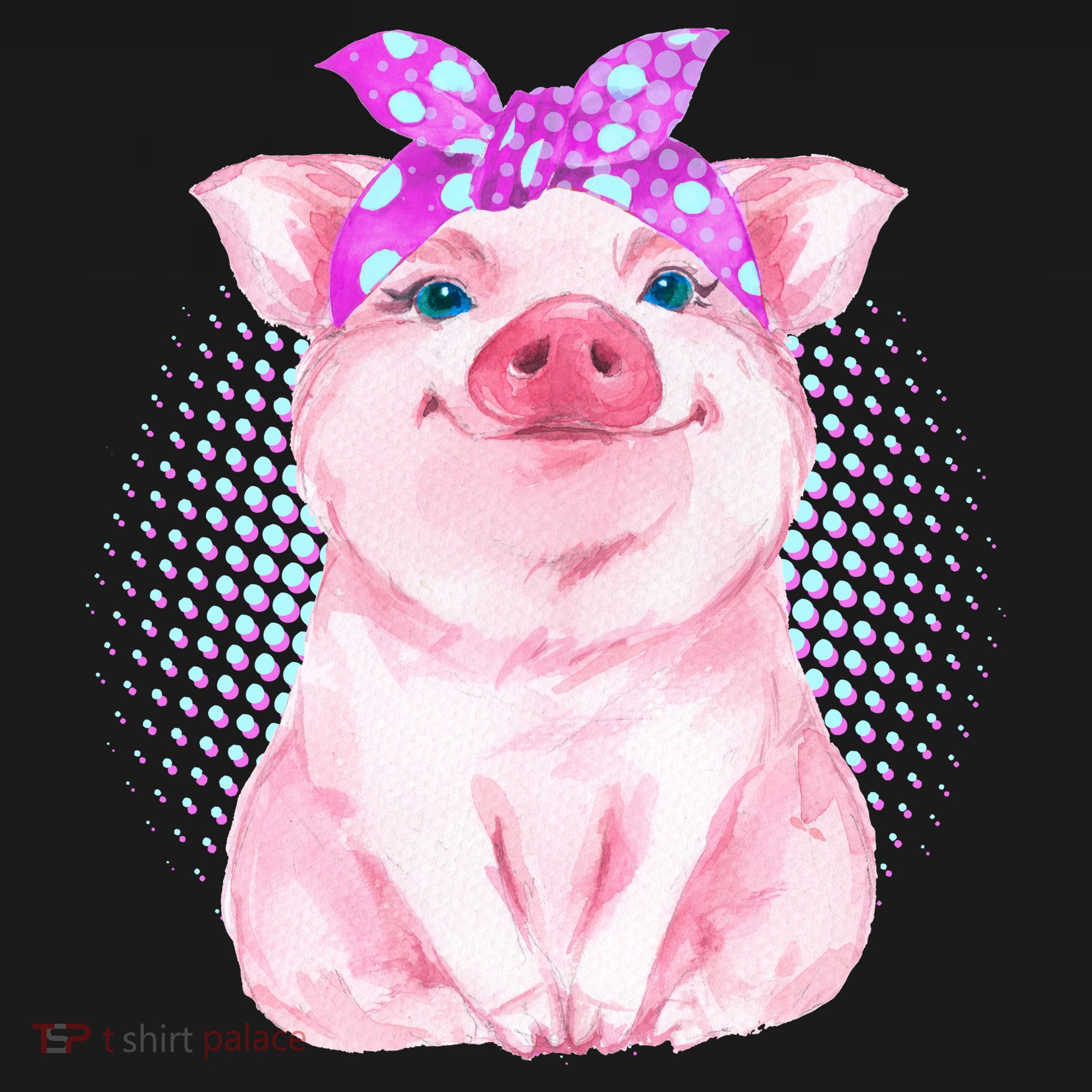 Cute Bandanna Pig Doggie Tank