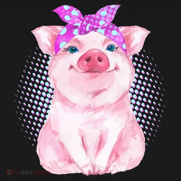 Cute Bandanna Pig Doggie Tank