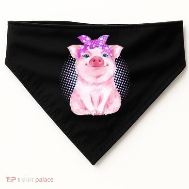 Cute Bandanna Pig USA-Made Doggie Bandana