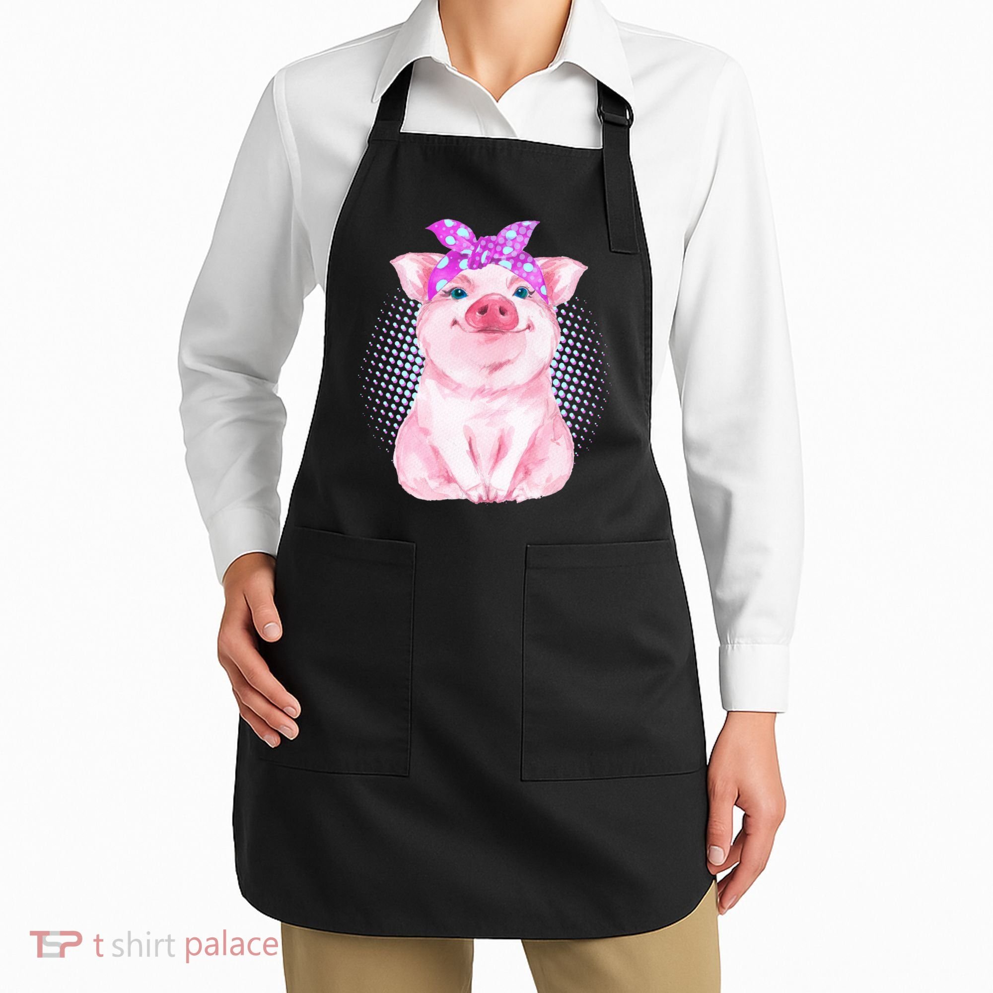Cute Bandanna Pig Apron