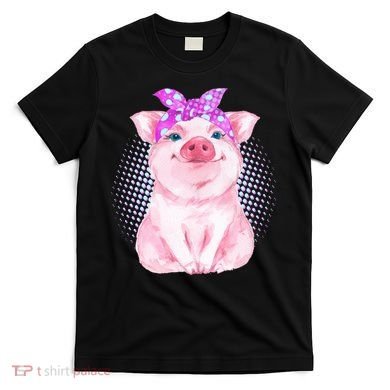 Cute Bandanna Pig T-Shirt