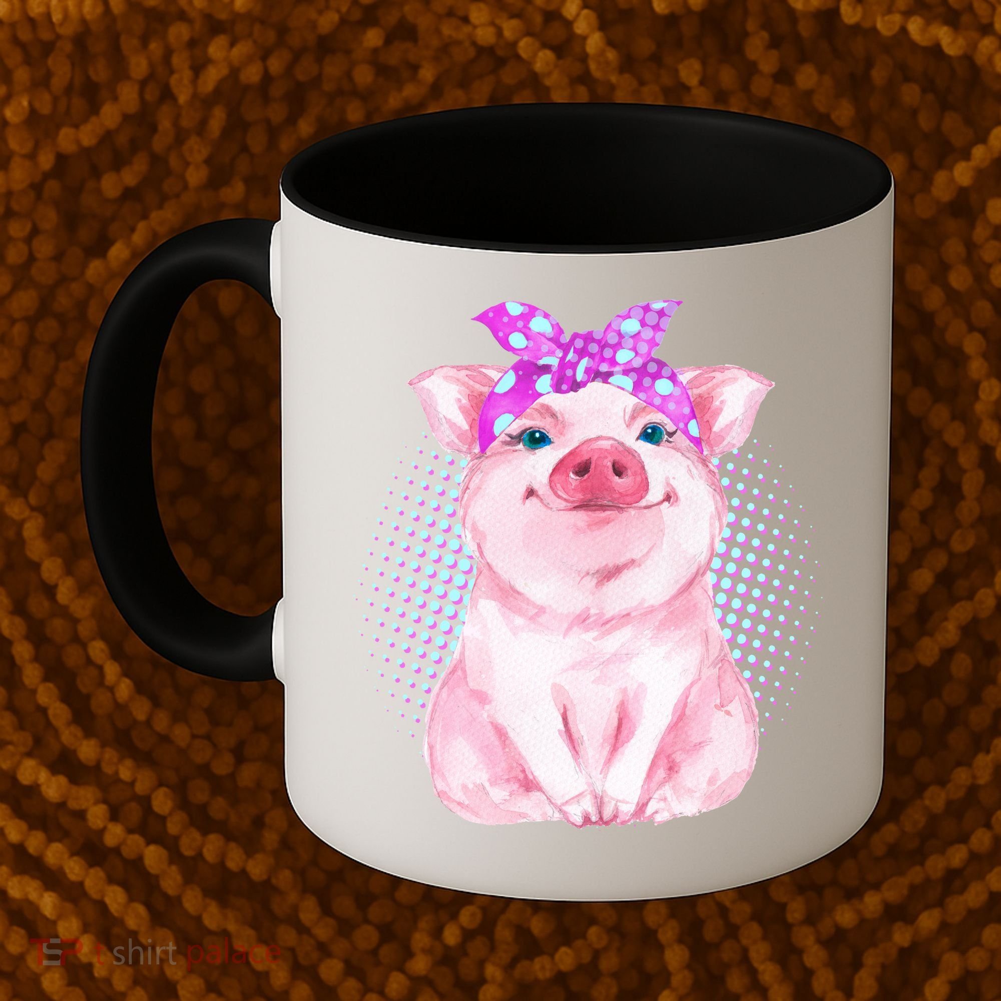 Cute Bandanna Pig Coffee Mug