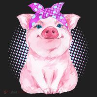 Cute Bandanna Pig Beanie thumb 2