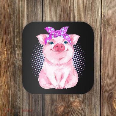 Cute Bandanna Pig Coaster