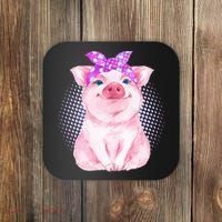 Cute Bandanna Pig Coaster thumb 0