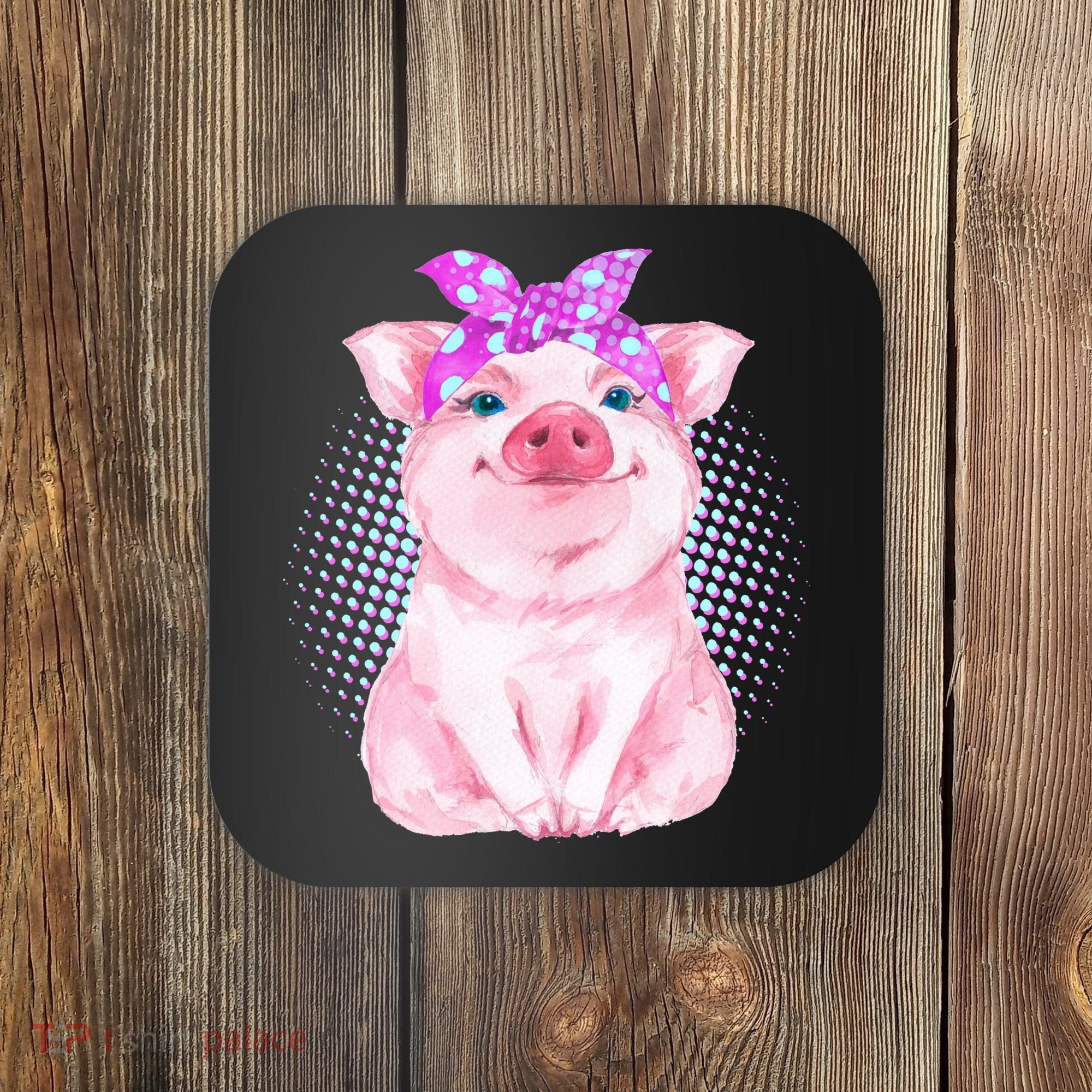 Cute Bandanna Pig Coaster