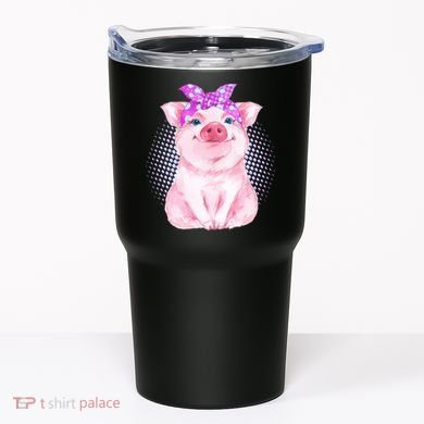 Cute Bandanna Pig Tumbler