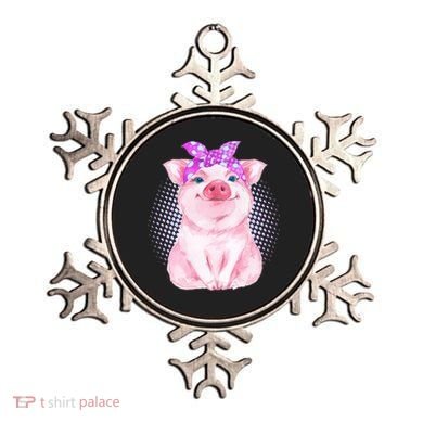 Cute Bandanna Pig Ornament