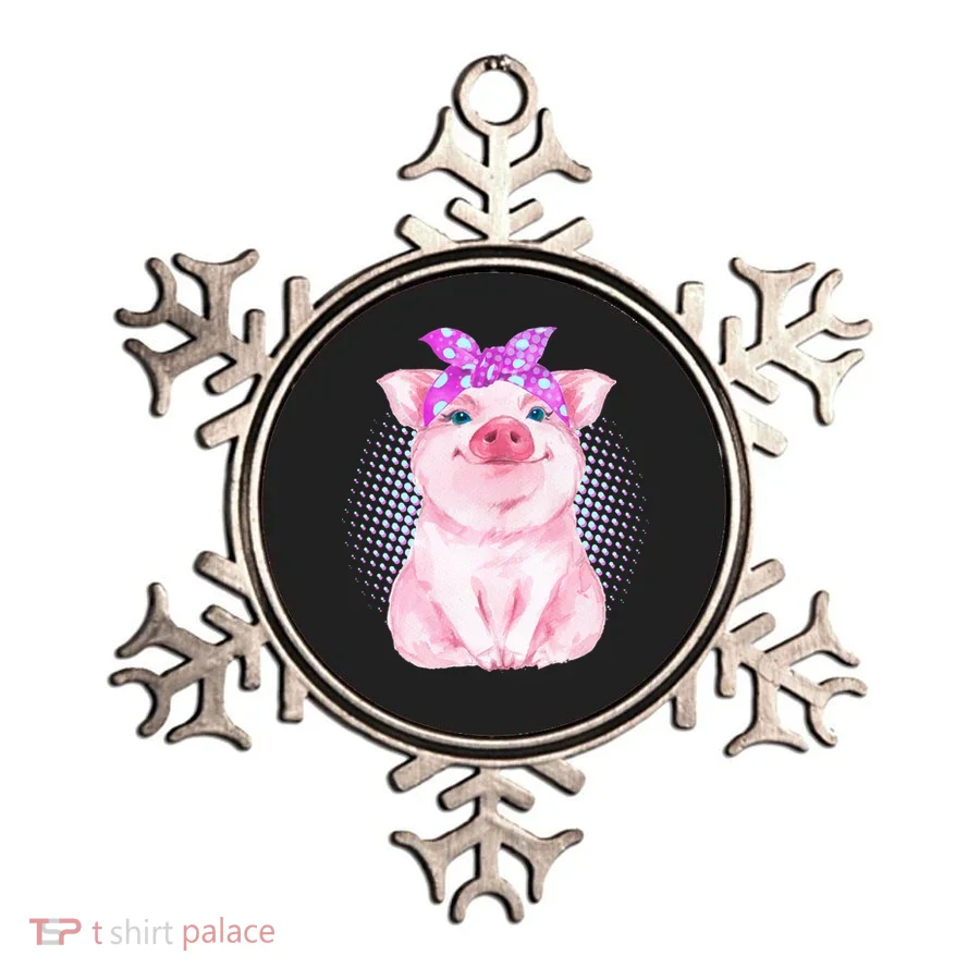 Cute Bandanna Pig Ornament