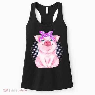 Cute Bandanna Pig Women's Tank Top