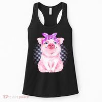 Cute Bandanna Pig Women's Tank Top thumb 0