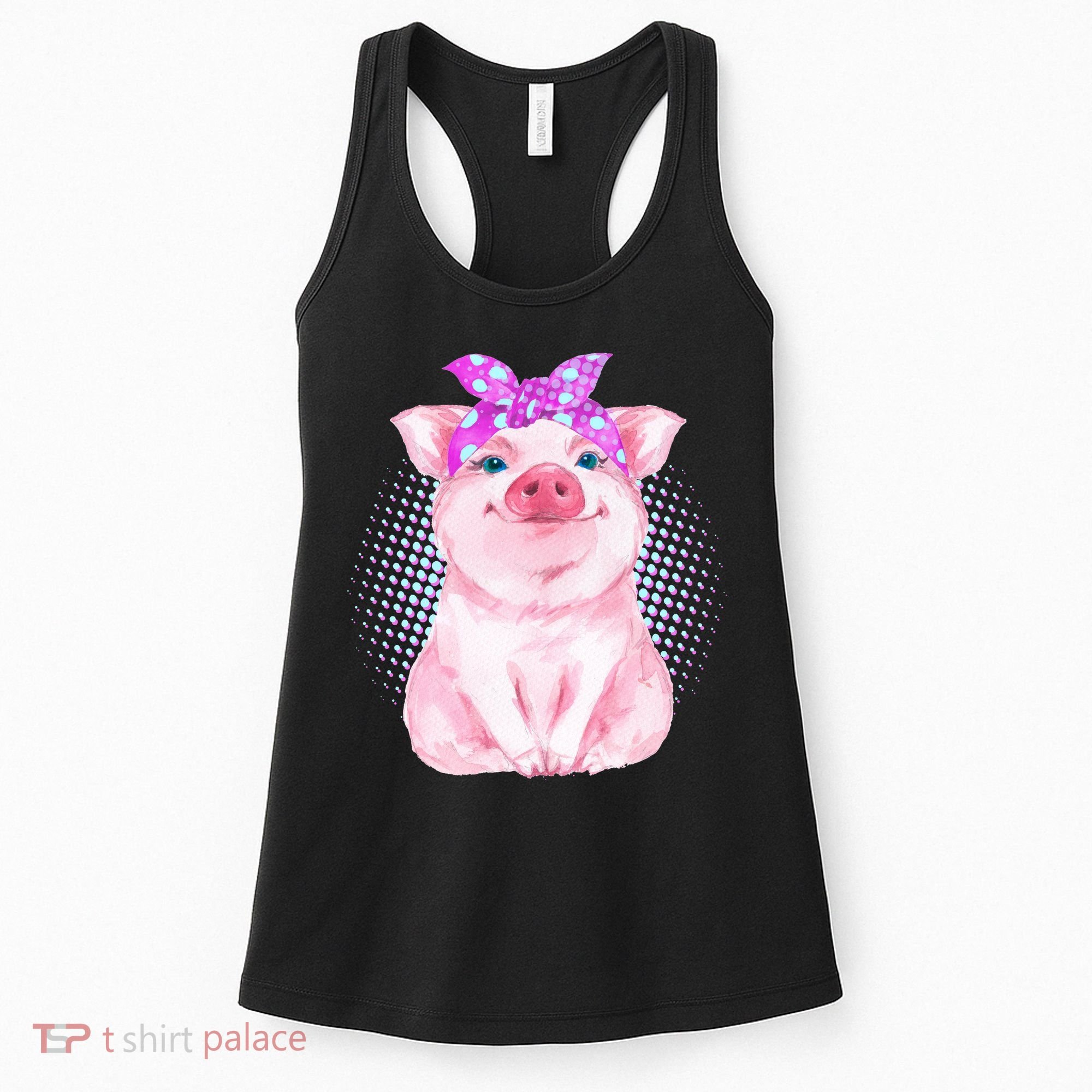 Cute Bandanna Pig Women's Tank Top