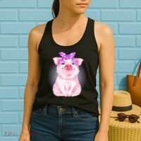 Cute Bandanna Pig Women's Tank Top thumb 2