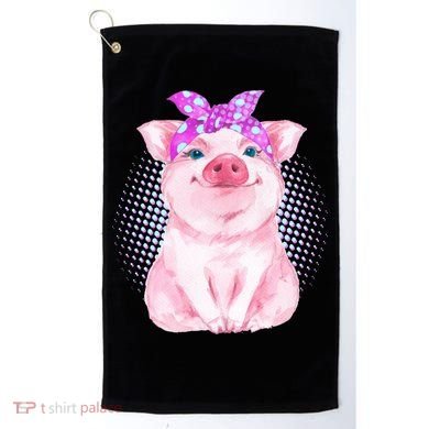 Cute Bandanna Pig Golf Towel