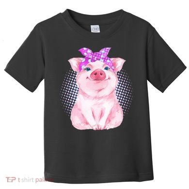 Cute Bandanna Pig Toddler T-Shirt
