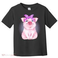 Cute Bandanna Pig Toddler T-Shirt thumb 0