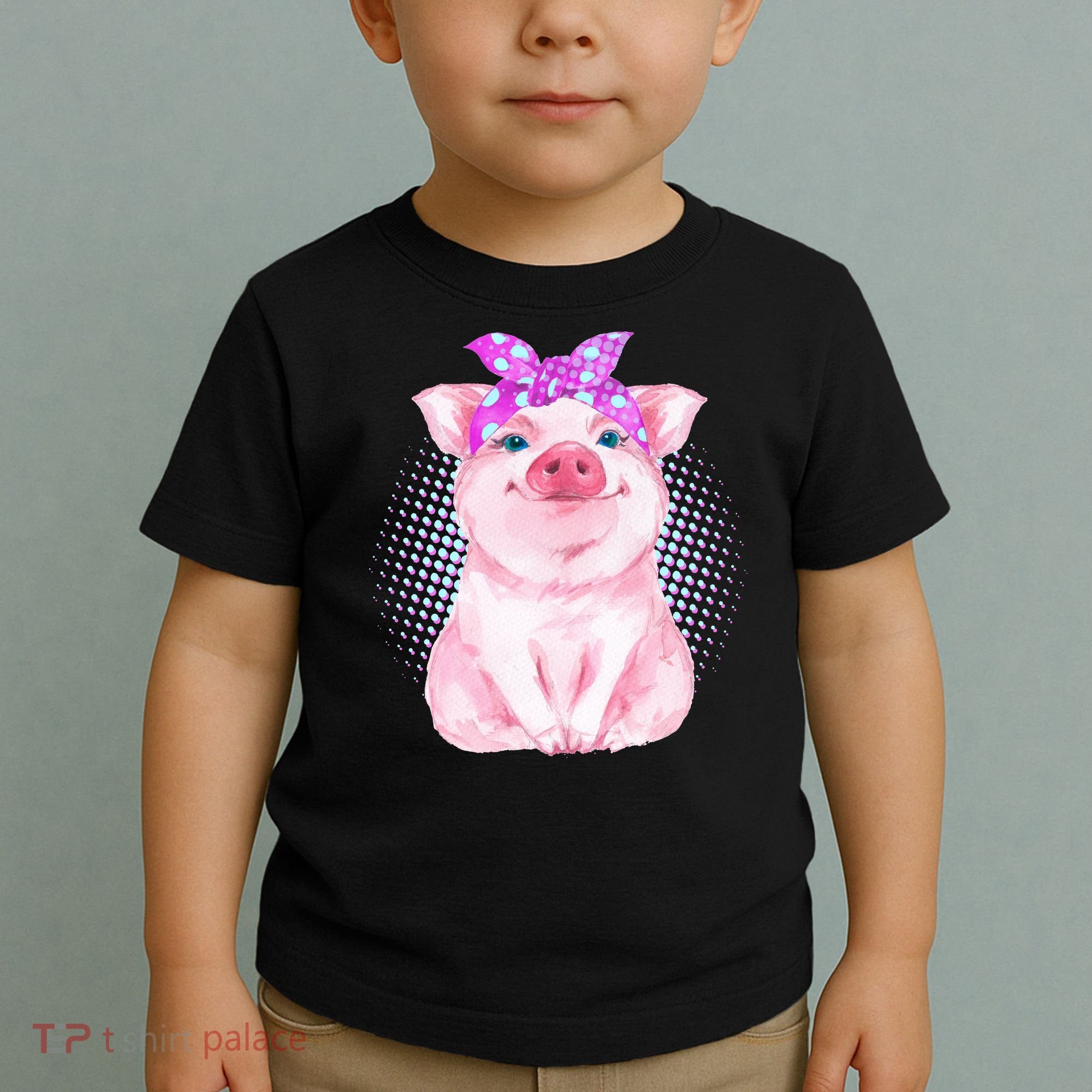 Cute Bandanna Pig Toddler T-Shirt