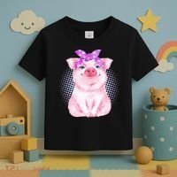 Cute Bandanna Pig Toddler T-Shirt thumb 3