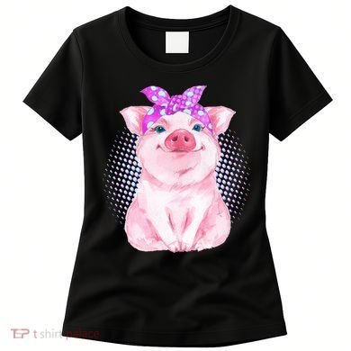 Cute Bandanna Pig Women's T-Shirt