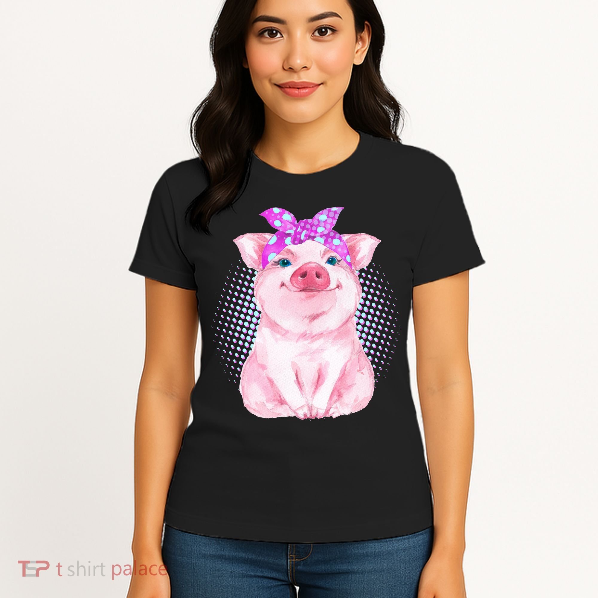 Cute Bandanna Pig Women's T-Shirt