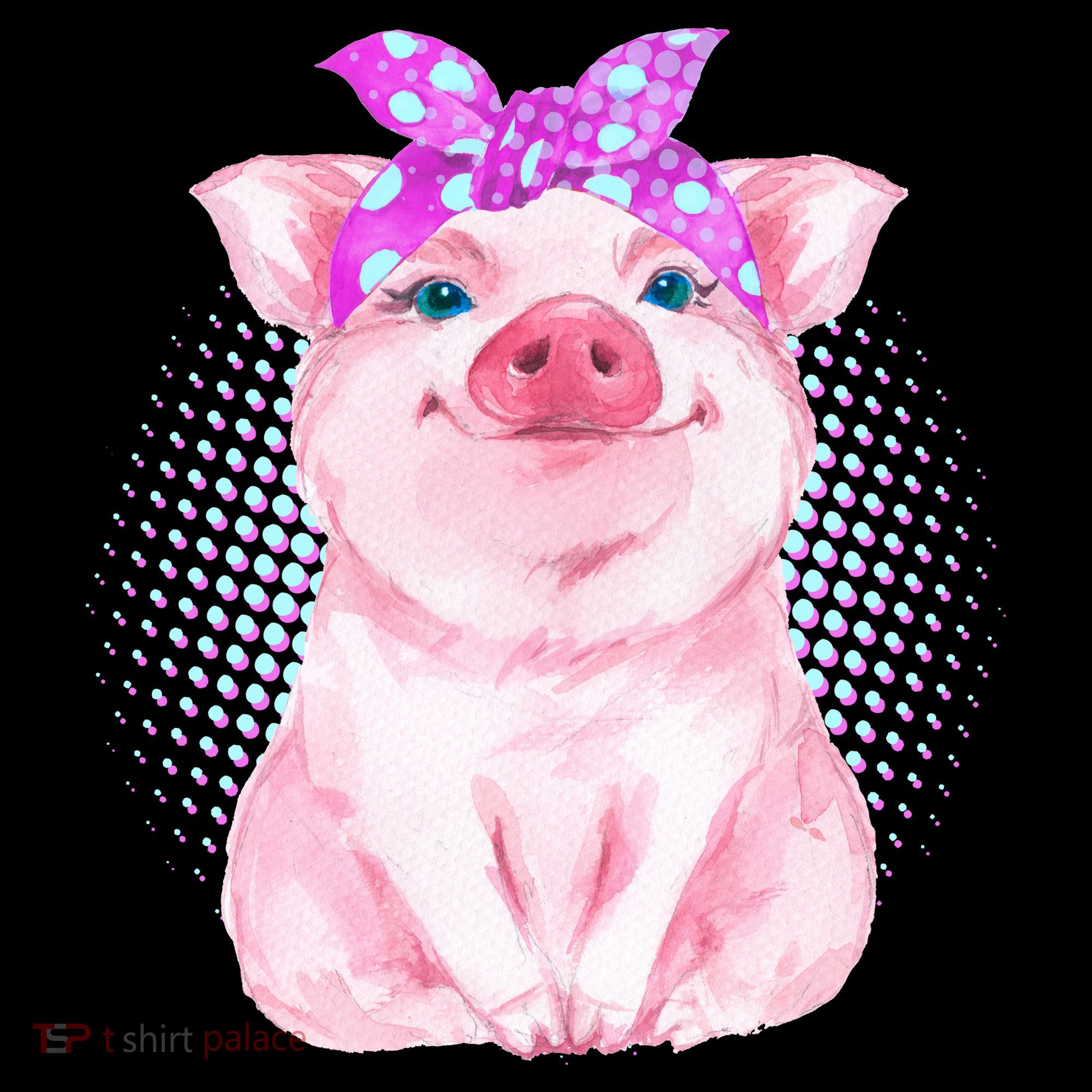 Cute Bandanna Pig Women's T-Shirt