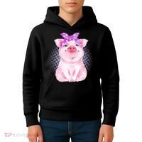Cute Bandanna Pig Kids Hoodie thumb 4