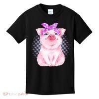 Cute Bandanna Pig Kids T-Shirt thumb 0