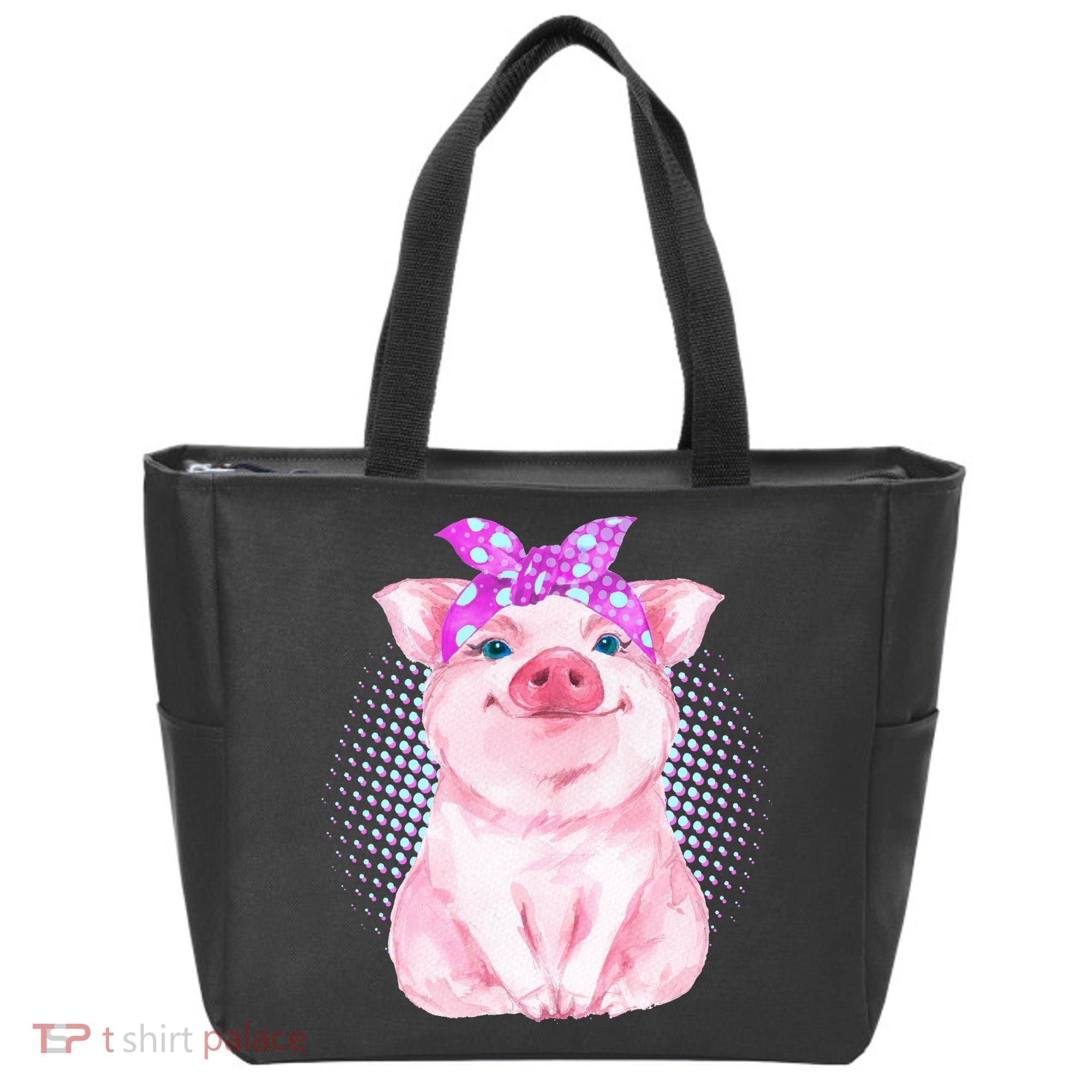 Cute Bandanna Pig Tote Bag