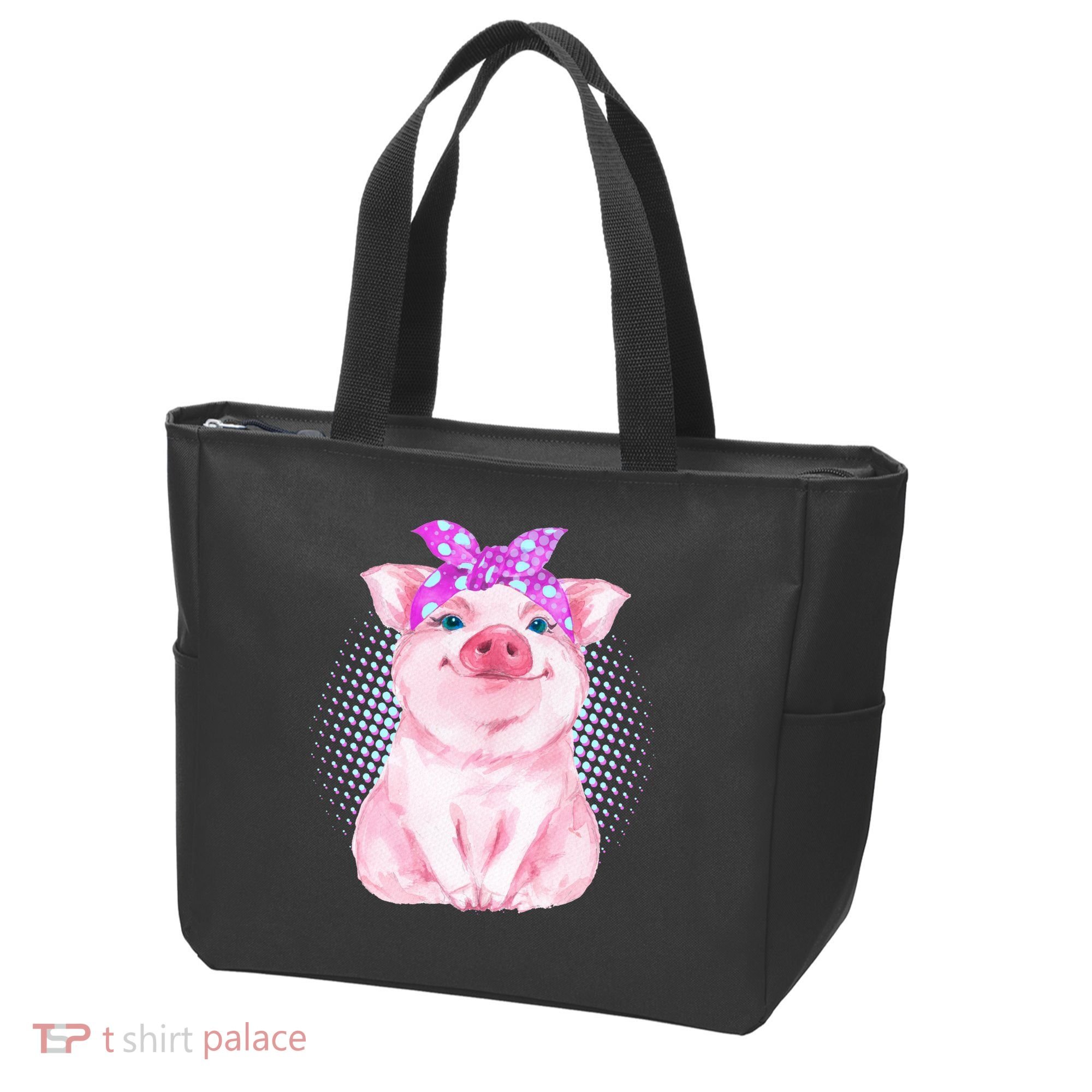 Cute Bandanna Pig Tote Bag