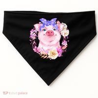 Cute Bandanna Pig Floral USA-Made Doggie Bandana thumb 0