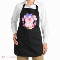 Cute Bandanna Pig Floral Apron thumb 2