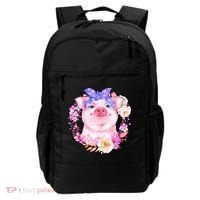 Cute Bandanna Pig Floral Backpack thumb 0