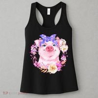 Cute Bandanna Pig Floral Women's Tank Top thumb 3