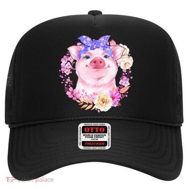 Cute Bandanna Pig Floral Hat