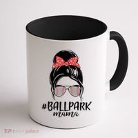 Cute Baseball Ballpark Mama  Coffee Mug thumb 1