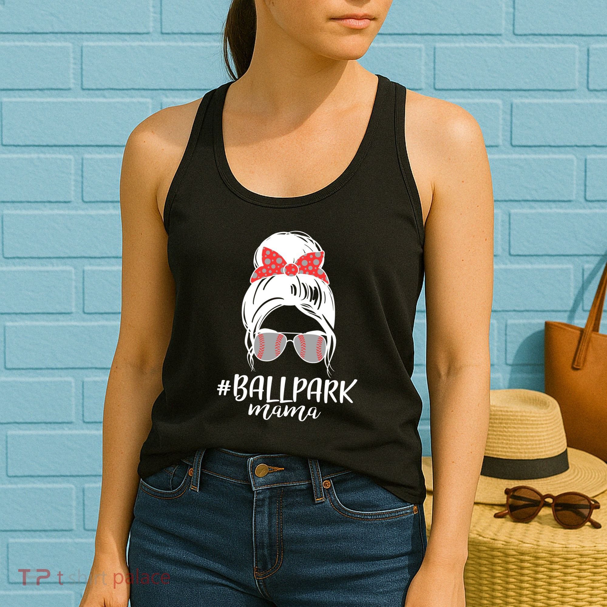 Cute Baseball Ballpark Mama  Women's Tank Top