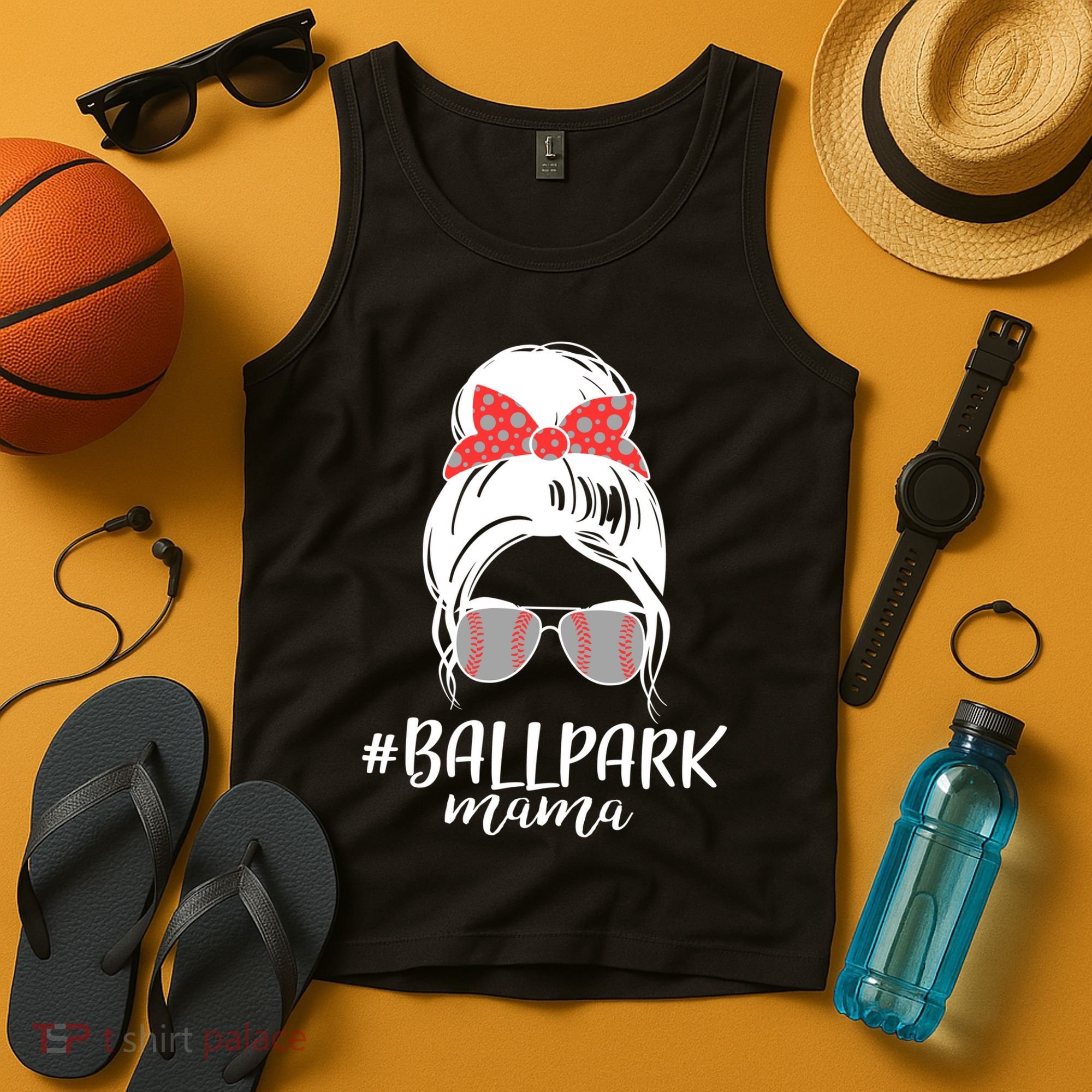 Cute Baseball Ballpark Mama  Tank Top