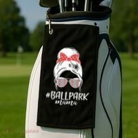 Cute Baseball Ballpark Mama  Golf Towel thumb 2