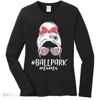 Cute Baseball Ballpark Mama  Women's Long Sleeve Shirt thumb 0