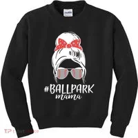 Cute Baseball Ballpark Mama  Kids Sweatshirt thumb 0