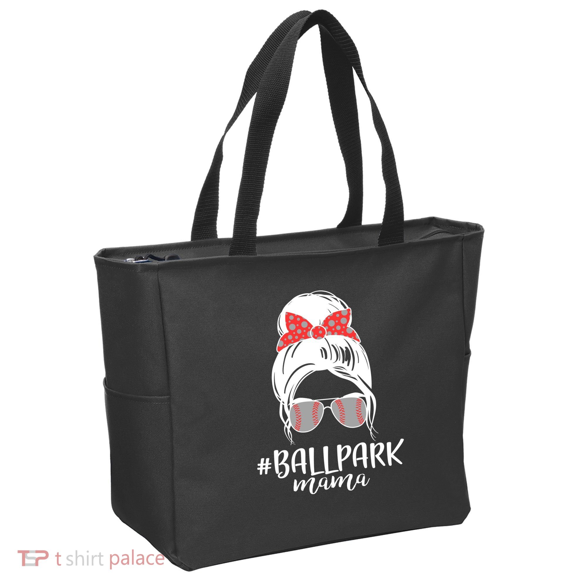 Cute Baseball Ballpark Mama  Tote Bag