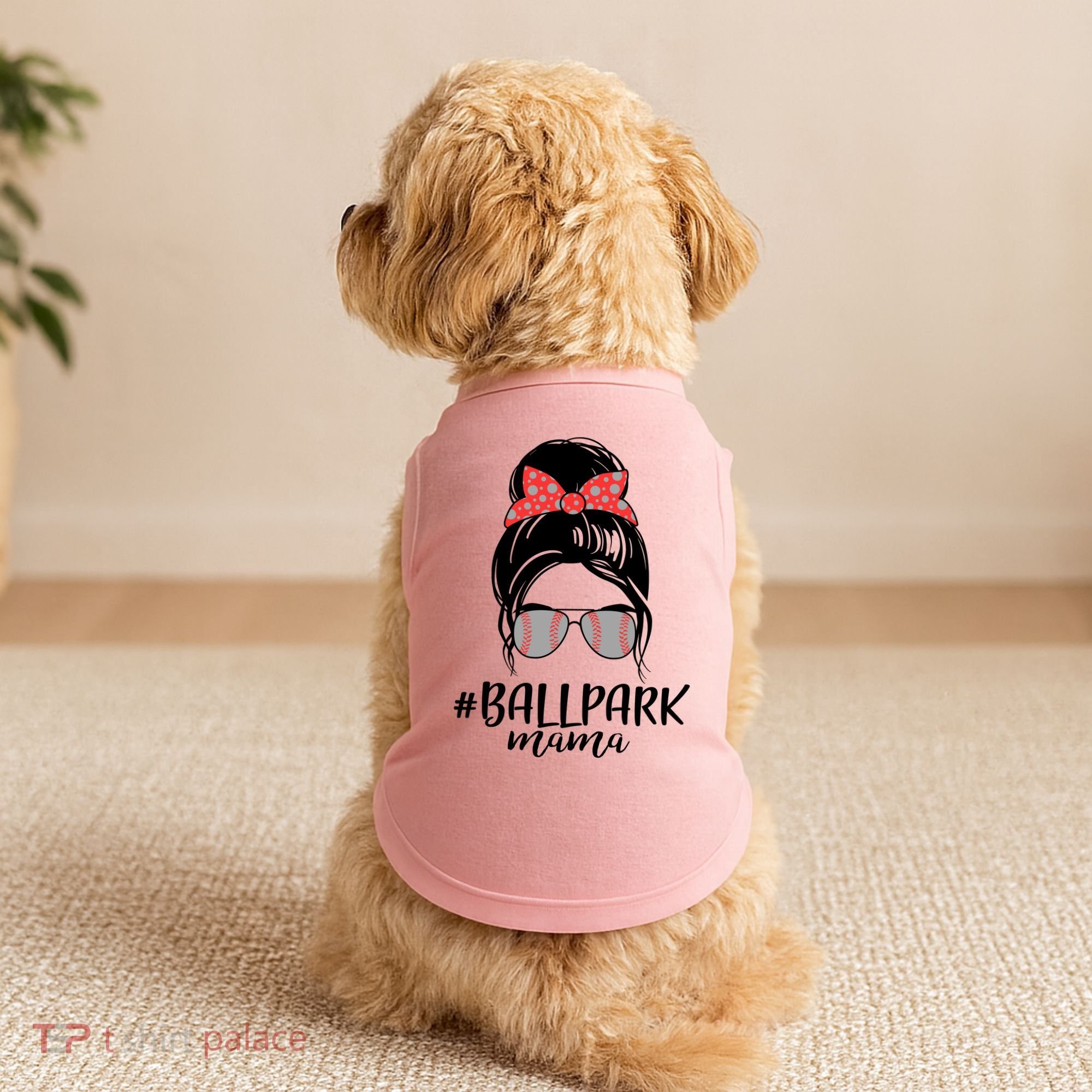 Cute Baseball Ballpark Mama  Doggie Tank