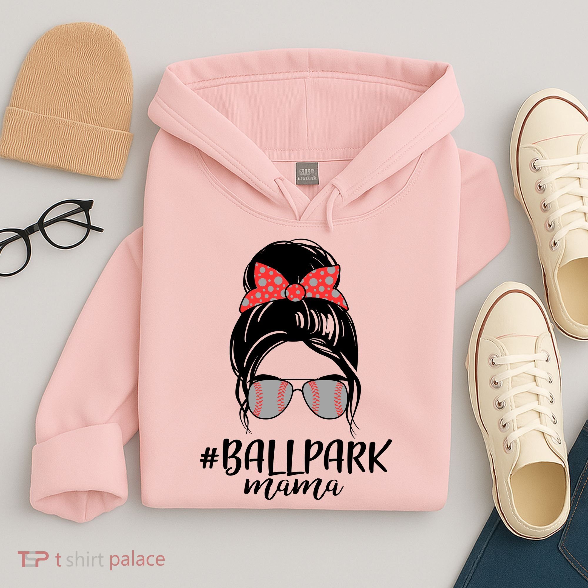 Cute Baseball Ballpark Mama  Hoodie