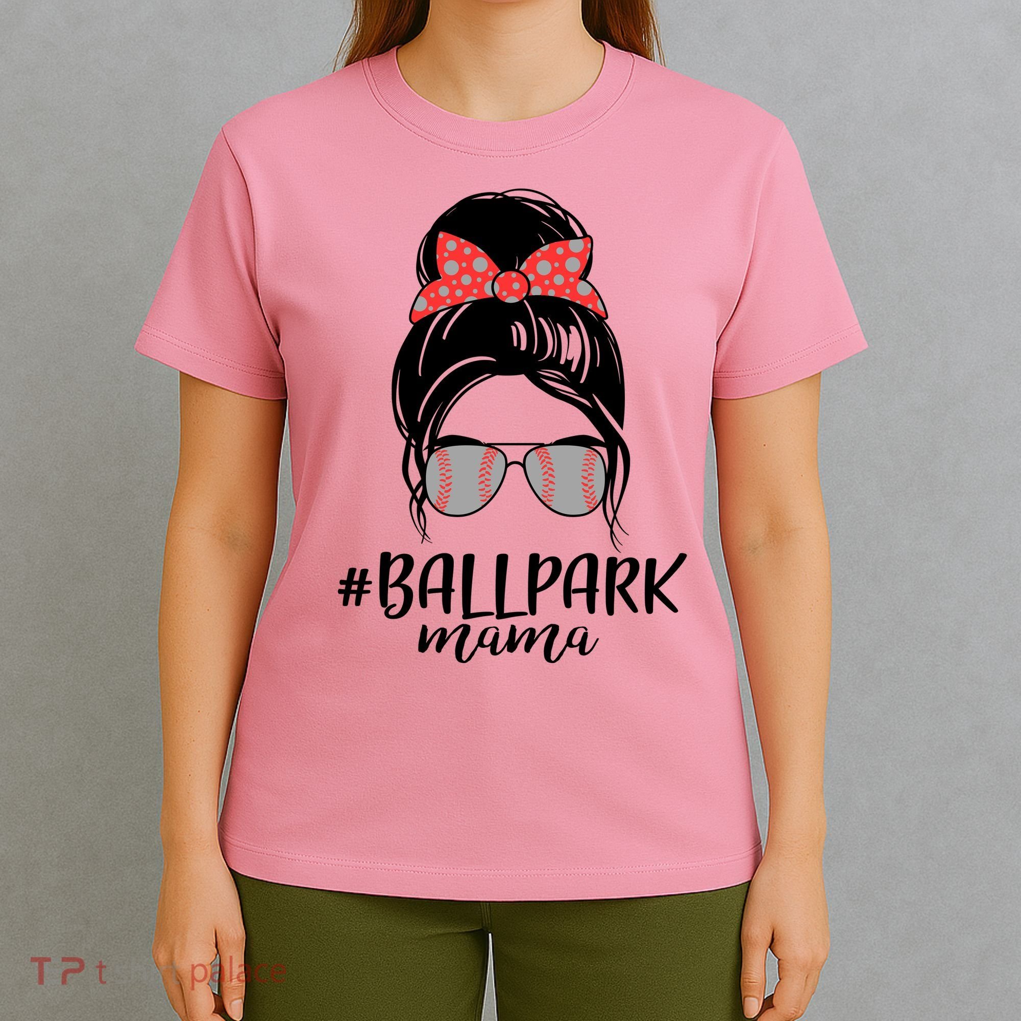 Cute Baseball Ballpark Mama  T-Shirt