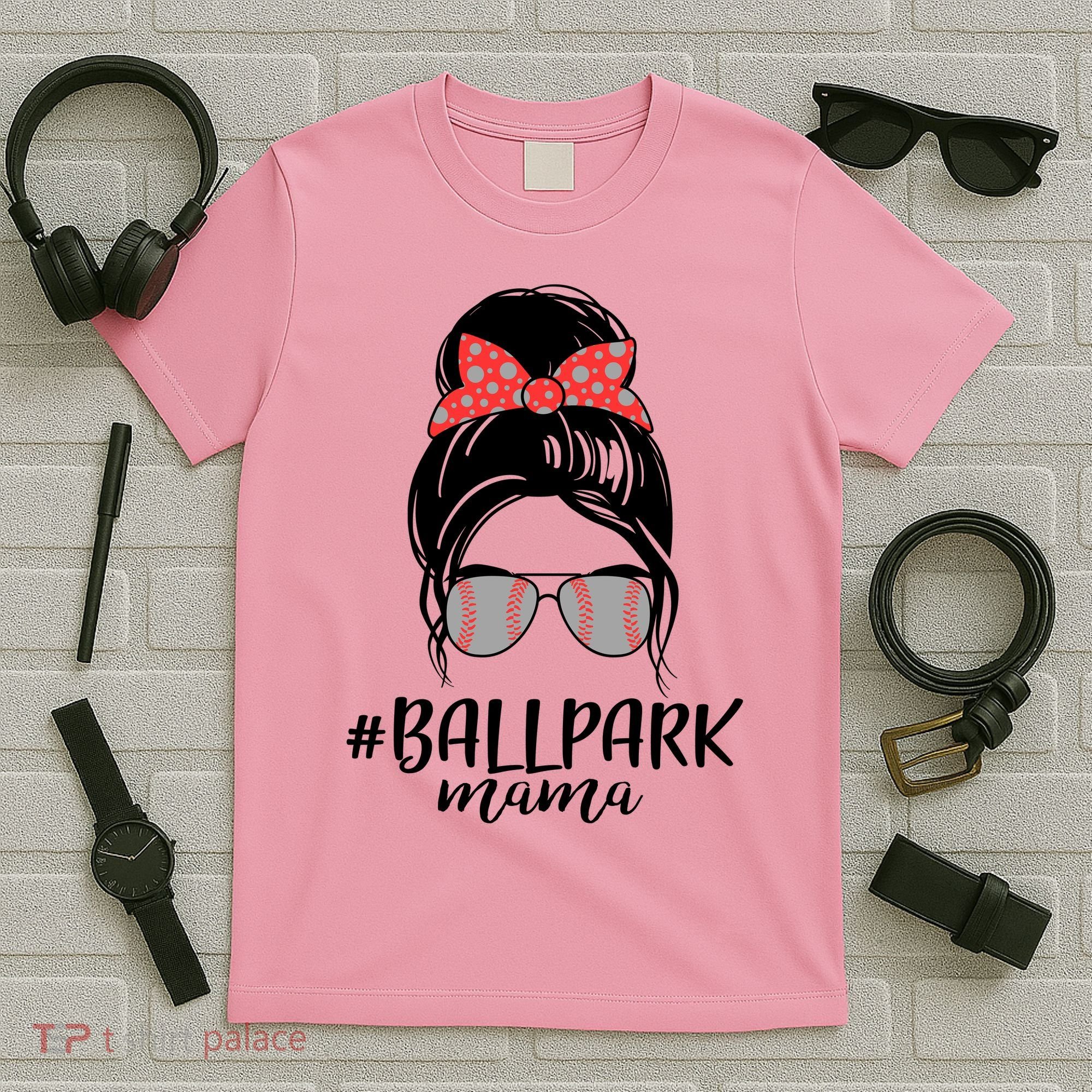 Cute Baseball Ballpark Mama  T-Shirt