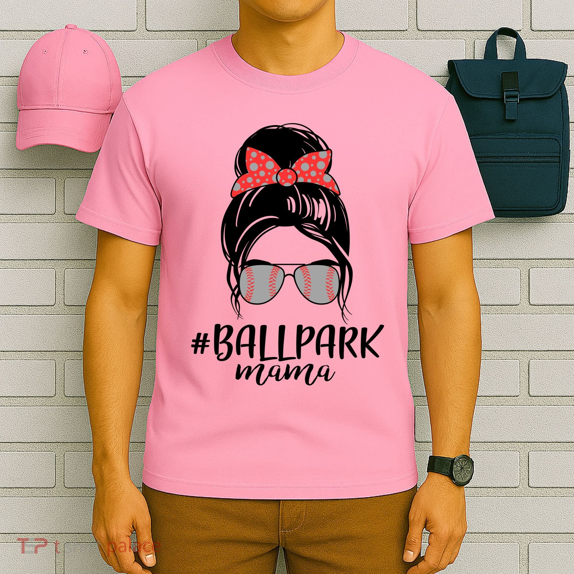 Cute Baseball Ballpark Mama  T-Shirt