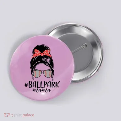 Cute Baseball Ballpark Mama  Button